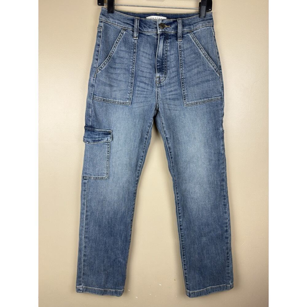 Eunina Women’s Codi Super High Rise Dad Cargo Jeans Straight Leg 3/26W - Picture 2 of 14